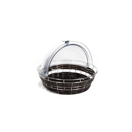 basket dark brown  Ø 400 mm  H 125 mm with cover rail product photo