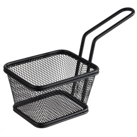 serving frying basket SNACKHOLDER stainless steel black | 100 mm x 85 mm H 65 mm product photo