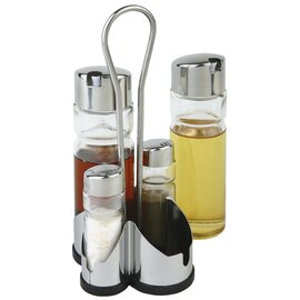 cruet ECONOMIC • vinegar|oil|salt|pepper glass stainless steel H 220 mm product photo