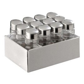 all-purpose spreader glass stainless steel square  H 100 mm  • 3 holes  | 12 pieces product photo