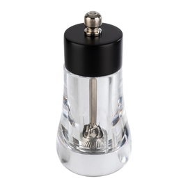 salt mill acrylic black transparent • grinder made of stainless steel product photo