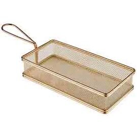 serving frying basket SNACKHOLDER golden coloured 215 mm  x 105 mm  H 45 mm handle length 95 mm product photo