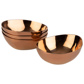 bowl Set of 4 PEBBLES stainless steel copper coloured | 65 mm x 60 mm product photo