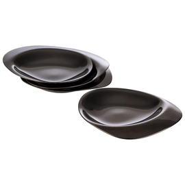 plate Set of 4 PEBBLES stainless steel black | 85 mm x 80 mm product photo