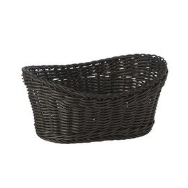 basket plastic black oval 295 mm  x 205 mm  H 130 mm product photo