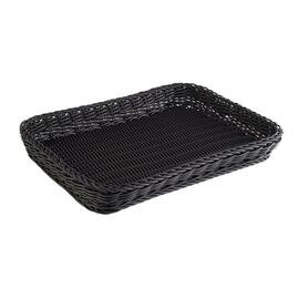 basket baker's standard plastic black shatterproof 400 mm  x 300 mm  H 50 mm product photo