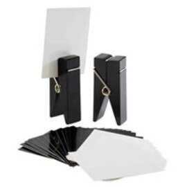 sign holder KLAMMER • wood black clothespin L 40 mm x 25 mm H 100 mm product photo