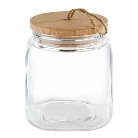 storage jar WOODY glass 2 ltr with lid  L 140 mm  B 140 mm  H 170 mm product photo