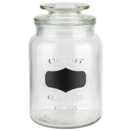 storage jar 1 ltr glass with glass lid transparent Ø 110 mm H 180 mm product photo