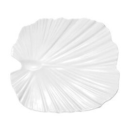 palm leaf shaped bowl NATURAL COLLECTION plastic white 350 mm  x 340 mm  H 45 mm product photo