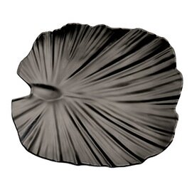 palm leaf shaped bowl NATURAL COLLECTION plastic black 350 mm  x 340 mm  H 45 mm product photo