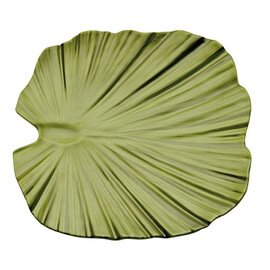 CLEARANCE | palm leaf shaped bowl NATURAL COLLECTION plastic green square 420 mm  x 420 mm  H 45 mm product photo