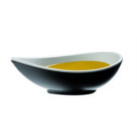 bowl HALFTONE 1000 ml melamine white black 140 mm  x 80 mm  H 45 mm product photo