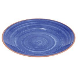 Plate | tray LA VIDA plastic blue brown terracotta coloured Ø 320 mm  H 35 mm product photo