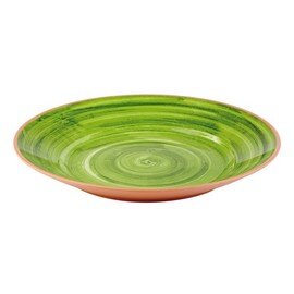 Plate | tray LA VIDA plastic green brown terracotta coloured Ø 320 mm  H 35 mm product photo