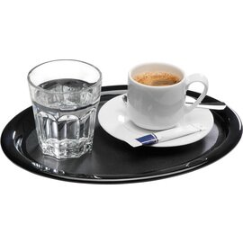 serving tray KAFFEEHAUS melamine black oval | 260 mm  x 200 mm product photo