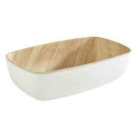 bowl FRIDA 500 ml melamine brown white wood look inside 176 mm  x 108 mm  H 55 mm product photo