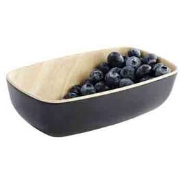 bowl FRIDA 500 ml melamine brown black wood look inside 176 mm  x 108 mm  H 55 mm product photo