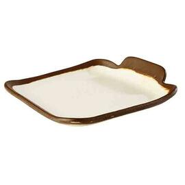 plate CROCKER 140 mm x 130 mm white | brown product photo
