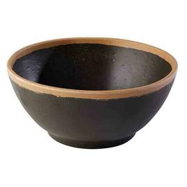 bowl CROCKER 0.7 ltr Ø 160 mm melamine terracotta | black H 70 mm product photo