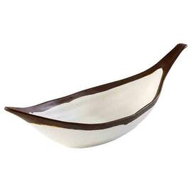 leaf-shaped bowl CROCKER 0.17 ltr 305 mm x 100 mm melamine white | brown H 75 mm product photo