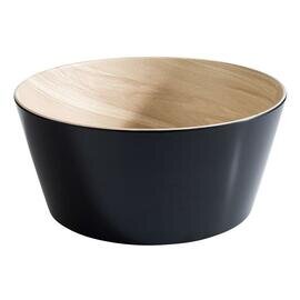 bowl FRIDA 2200 ml melamine wood colour black Ø 220 mm  H 105 mm product photo