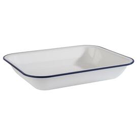 bowl ENAMEL LOOK 1.5 ltr 290 mm x 235 mm melamine white | blue H 50 mm product photo