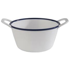 bowl ENAMEL LOOK 0.3 ltr 150 mm x 115 mm melamine white | blue H 65 mm product photo