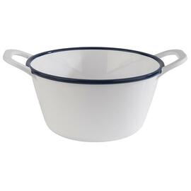 bowl ENAMEL LOOK 1 ltr 215 mm x 165 mm melamine white | blue H 95 mm product photo