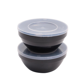 set Casual melamine black Ø 140 mm H 65 mm | 4-part 0.5 ltr product photo