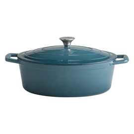 roasting pan with lid 5 STARS cast iron blue oval 5 ltr product photo