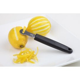 zester knife ORANGE round head shape | black  L 15 cm product photo