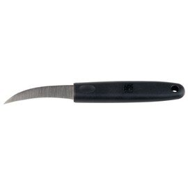 peeling knife ORANGE curved blade | black product photo