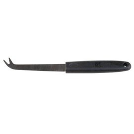 cheese knife ORANGE straight blade with fork tip | black  L 21 cm product photo