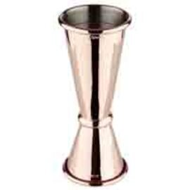 cocktail measuring double cylinder stainless steel copper plated calibration marks 15 ml|25 ml|35 ml|50 ml  Ø 40 mm  H 110 mm product photo