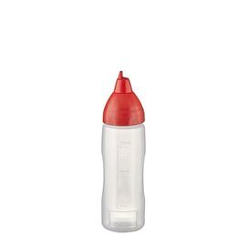 squeeze bottle 350 ml transparent red Ø 55 mm H 210 mm product photo