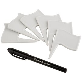 labelling flag set • porcelain white L 55 mm H 80 mm product photo