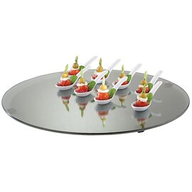 CLEARANCE | glass platter MIRROR BLACK glass black Ø 500 mm  H 30 mm product photo