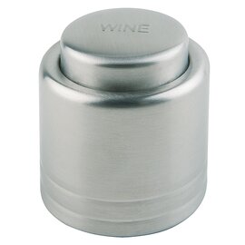 wine bottle stoppers stainless steel plastic with lettering "WINE" Ø 45 mm H 45 mm | 2 pieces product photo