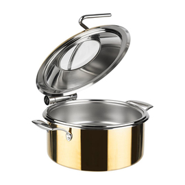 chafing dish ORBIT set 4-part stainless steel golden coloured suitable for induction product photo  S