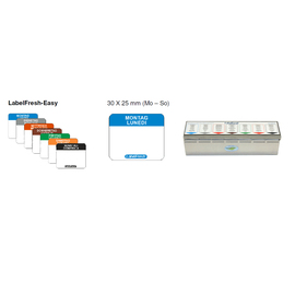 label starter kit LabelFresh-Easy stainless steel dispenser product photo