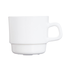 coffee cup RESTAURANT WHITE 130 ml tempered glass stackable product photo
