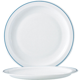 plate HOTELIERE DELFT | tempered glass blue white | double edge line  Ø 235 mm product photo