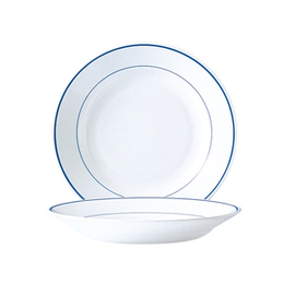 plate RESTAURANT DELFT | tempered glass blue white | double edge line  Ø 225 mm product photo