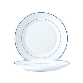 plate RESTAURANT DELFT | tempered glass blue white | double edge line  Ø 235 mm product photo