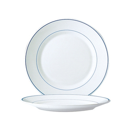 plate RESTAURANT DELFT | tempered glass blue white | double edge line  Ø 254 mm product photo
