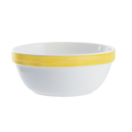 stacking bowl 900 ml BRUSH YELLOW tempered glass Ø 170 mm H 77 mm product photo