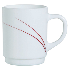 mug TORONTO PIMENT 25 cl tempered glass line decor  H 89 mm product photo