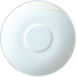 CLEARANCE | saucer TORONTO PASSION | tempered glass | line decor Ø 140 mm product photo