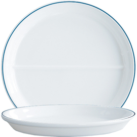 plates divided RESTAURANT DELFT | tempered glass blue white  Ø 225 mm | 2 compartments product photo